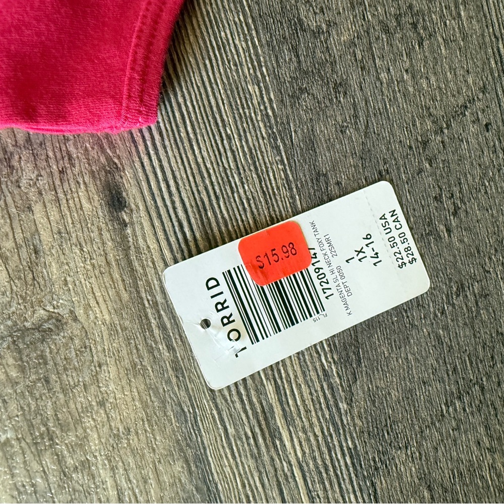 Torrid Vibrant Pink Tank Top - Picture 3 of 4